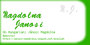 magdolna janosi business card